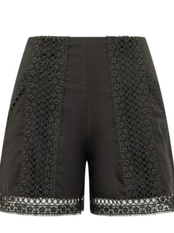 Oralia Shorts with Broderie Details