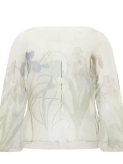 Organza Shirt with Floral Print
