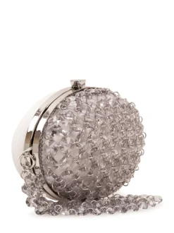 Oval Crystal Embellished Clutch