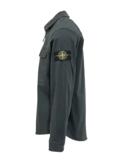 Overshirt Con Zip E Tasca Sul Petto