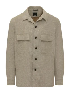 Overshirt with Patch Pockets and Buttons