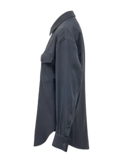 Overshirt with Patch Pockets and Buttons