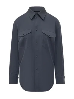 Overshirt with Patch Pockets and Buttons