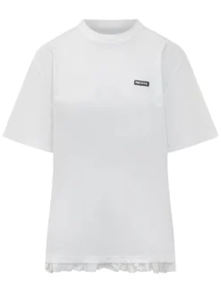 Oversized T-Shirt with Ruffle Hem