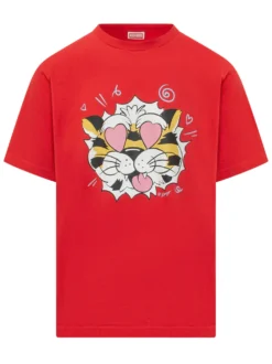 Oversize T-shirt with Tiger Print