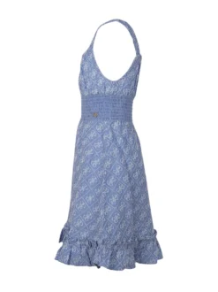 Oxford Tank Dress with Ruffle Hem