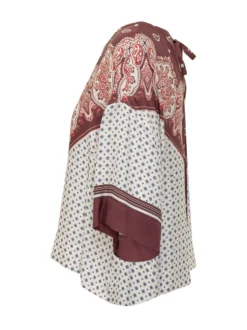 Paisley Print Twill Blouse