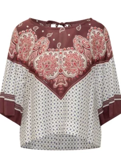 Paisley Print Twill Blouse