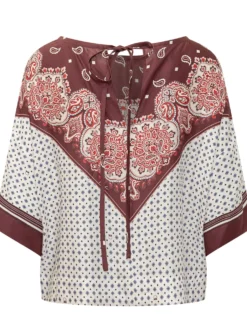 Paisley Print Twill Blouse