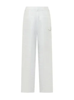 Pants in Gabardine with Straight Leg