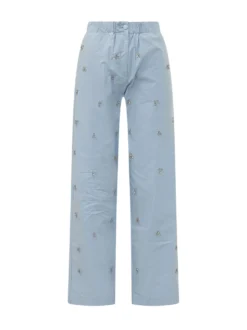 Pants with Drawstring and Appliques