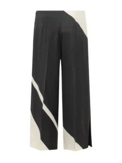 Pants with Geometric Print and Wide Leg