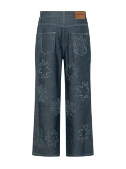 Pants with Pockets and All-Over Graphic Pattern