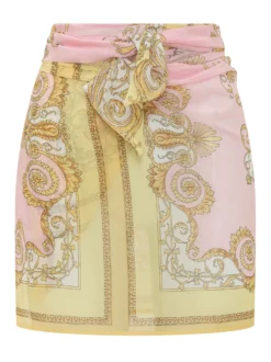 Pareo with Knot and Ornamental Print