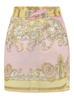 Pareo with Knot and Ornamental Print