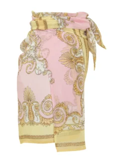 Pareo with Knot and Ornamental Print