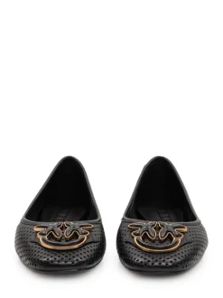 Perforated Leather Ballet Flats