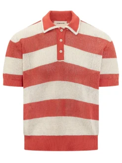 Perforated Polo with Collar and Buttons