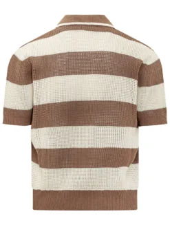 Perforated Polo with Collar and Buttons