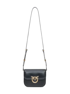 Pinko Love Mini Icon Bag in Black Leather