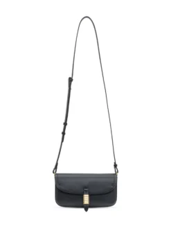 Pinko Saddle Flat Black Leather