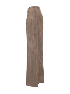 Pinstripe Trousers with Pleats