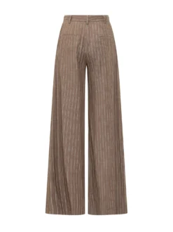 Pinstripe Trousers with Pleats