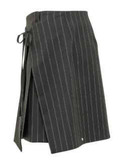 Pinstripe Wrap Skirt