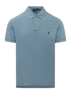 Pique Polo with Collar and Buttons