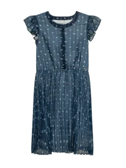Pleated Dress with Ruffles