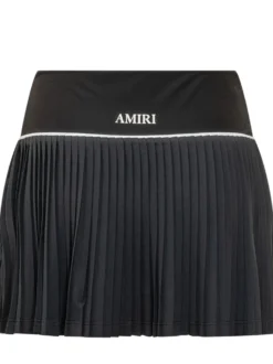 Pleated Mini Skirt with Logo