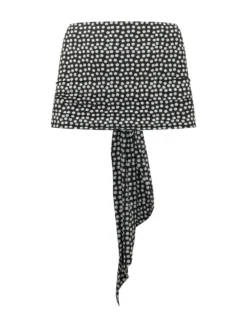 Polka Dot Jersey Stole with Front Knot