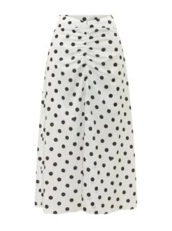 Polka Dot Midi Skirt