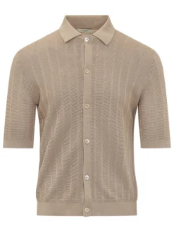 Polo in Maglia con Bottoni