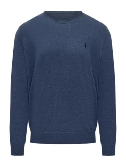 Polo Ralph Lauren Blue Mélange Virgin Wool Sweater