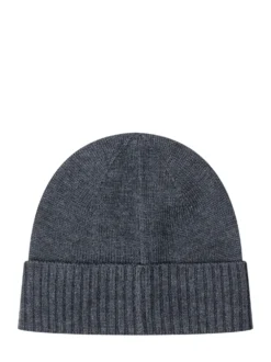 Polo Ralph Lauren Grey Beanie Hat with Pink Logo