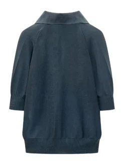 Polo Top with Open Collar