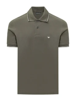 Polo with Chest Logo and Classic Collar