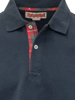 Polo with Tartan Placket