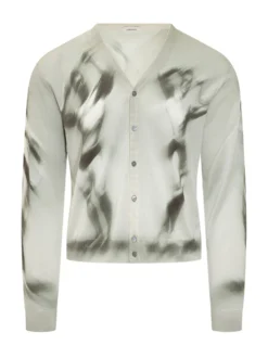 Printed Button Cardigan