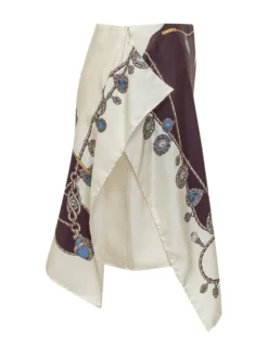Printed Mini Skirt with Accessory Motif