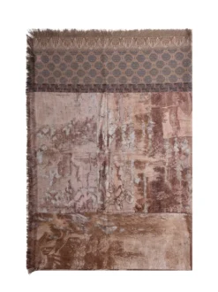 Printed Scarf with Frayed Edges