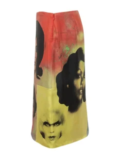 Printed Silk Twill Skirt