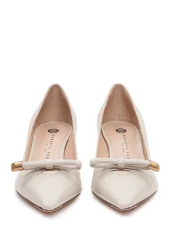 Pumps with Bow and Mid Heel