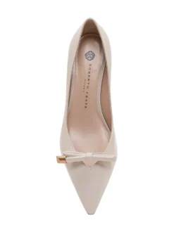 Pumps with Bow and Mid Heel