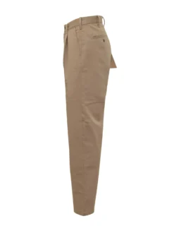 Relaxed Cotton Pants with Front Pleat