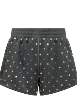 Rhinestone Mesh Shorts