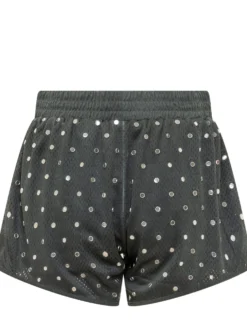Rhinestone Mesh Shorts