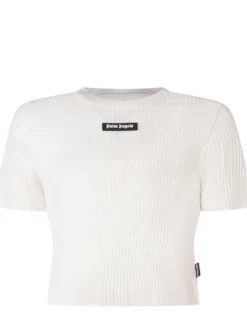 Ribbed Baby T-shirt with Logo