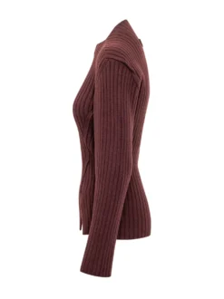 Ribbed Jumper with High Neck